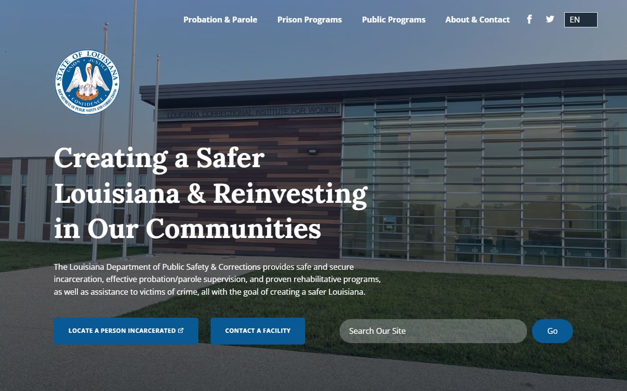Louisiana inmate population LA DPS and C statewide corrections home page
